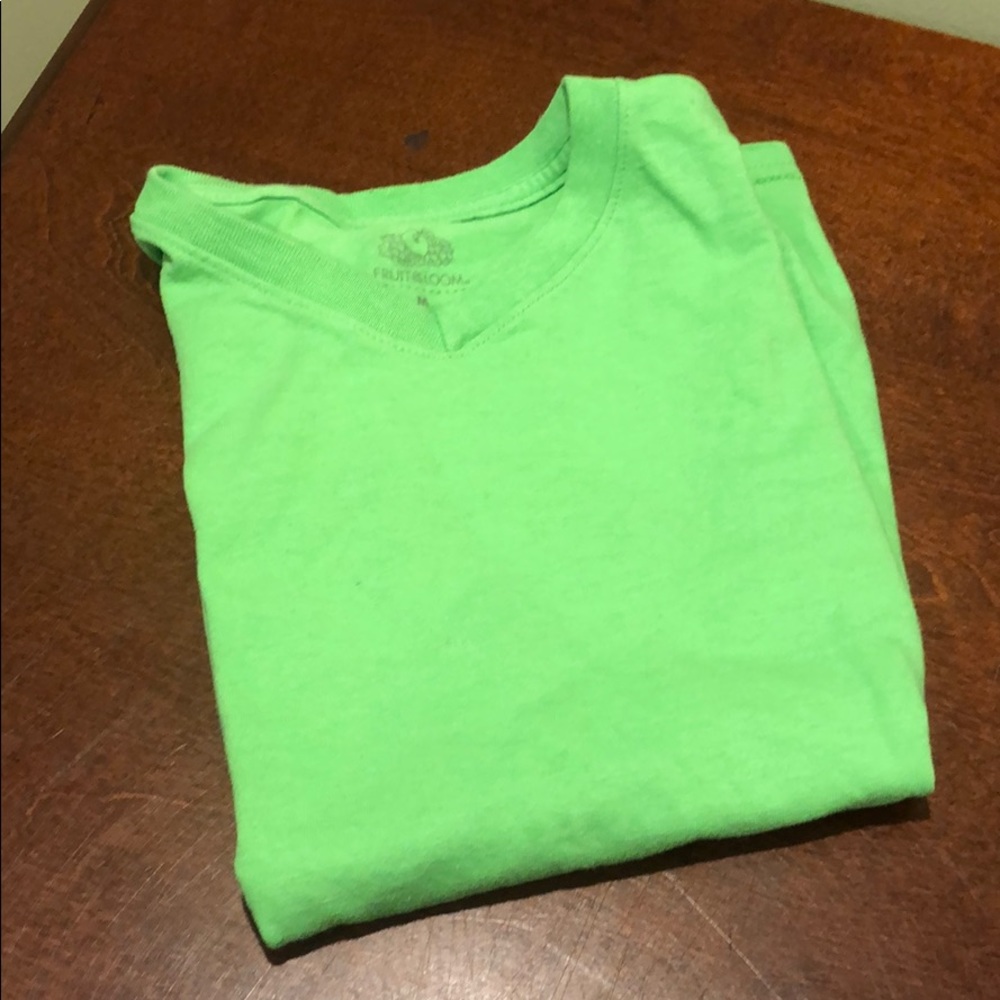 Green v neck tee